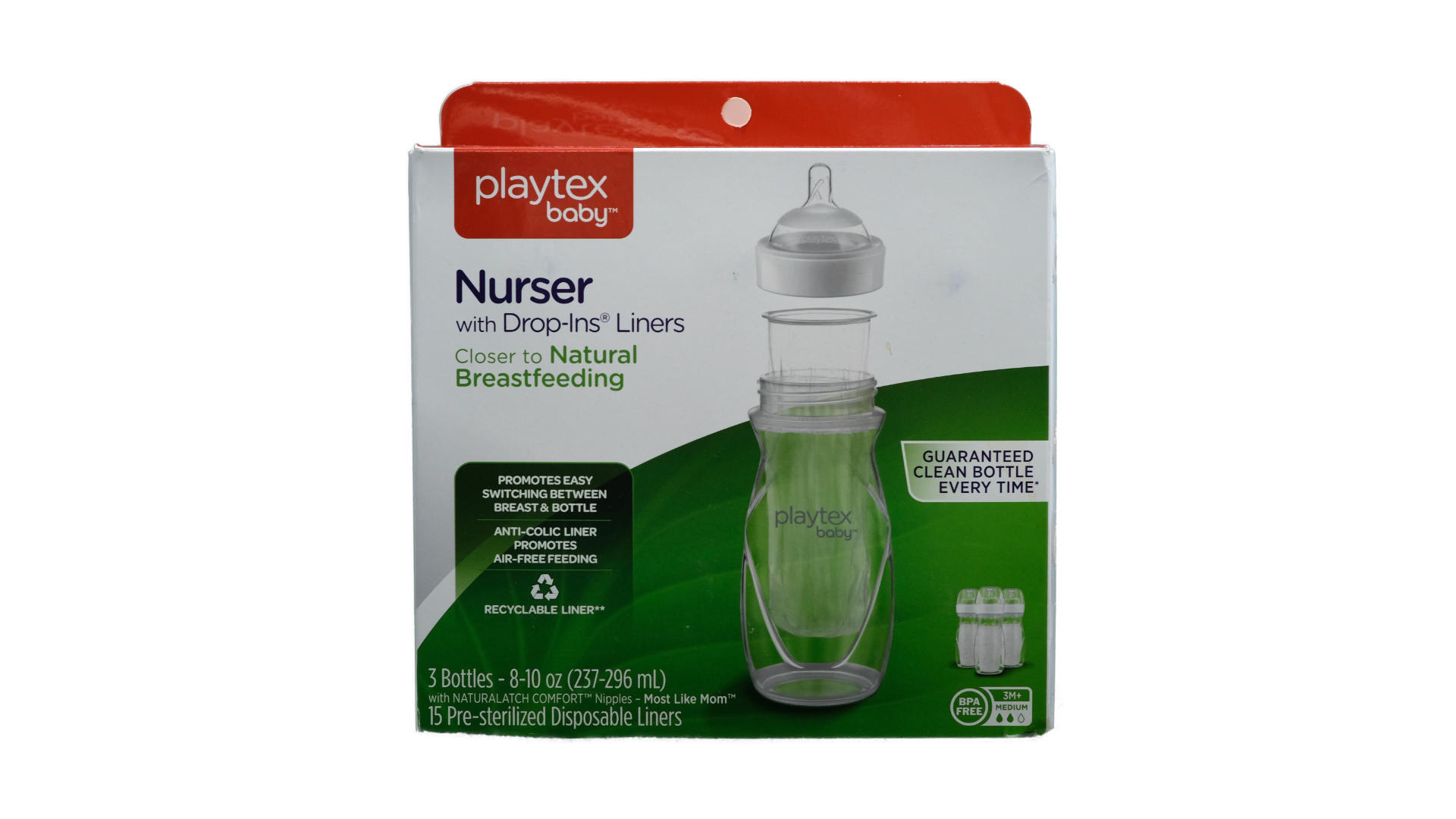 Playtex Nurser Flasche 8-10oz (237-296 ml) Playtex Nurser Flasche 8-10oz (237-296 ml)
